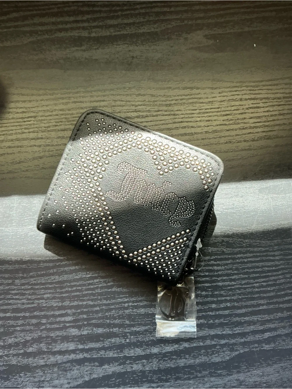 Juicy Couture Cream and Pink Small Zip Card Wallet